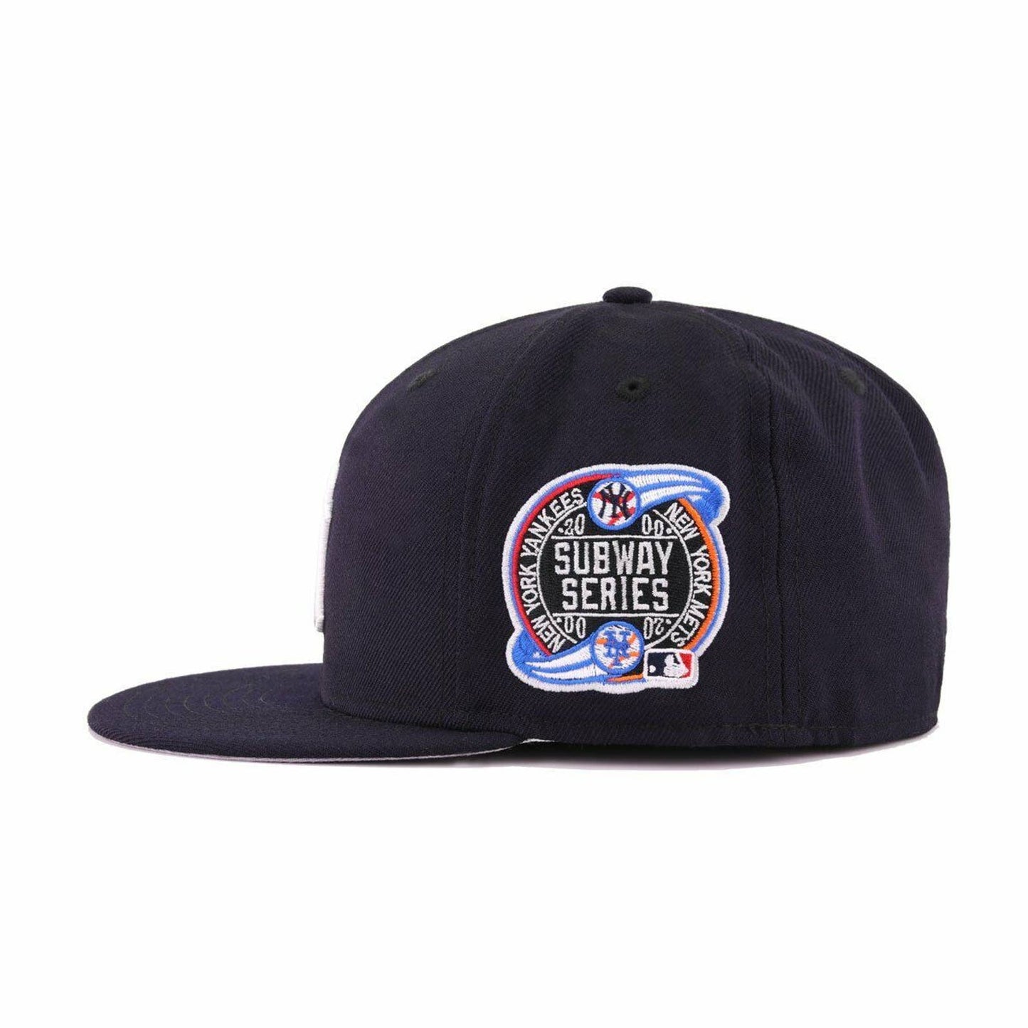 New Era New York Yankees 5950 Fitted Hat 2000 Subway World Series Patch Grey