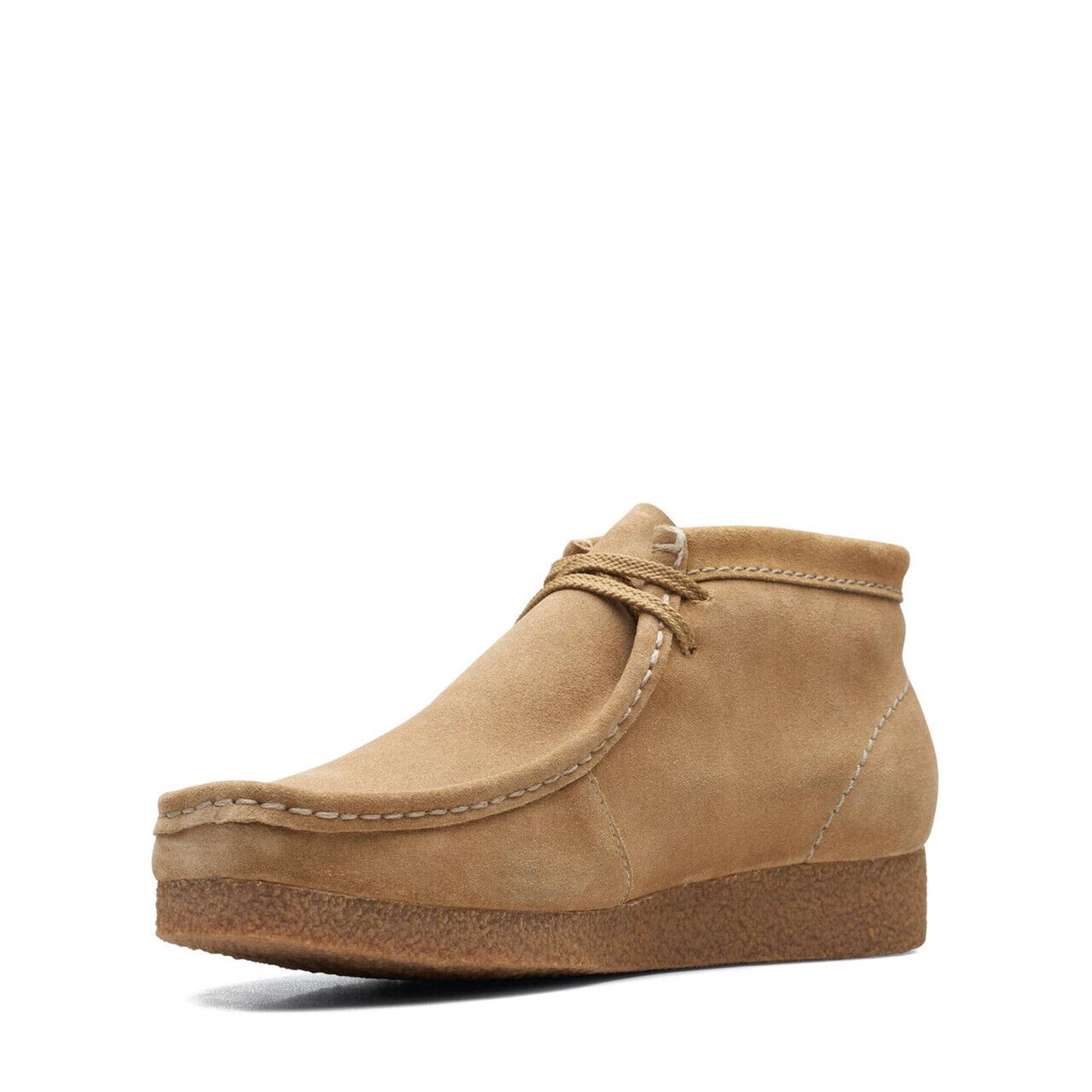 MENS CLARKS SHACRE CHUKKA DARK SAND SUEDE WHEAT TAN WALLABEES