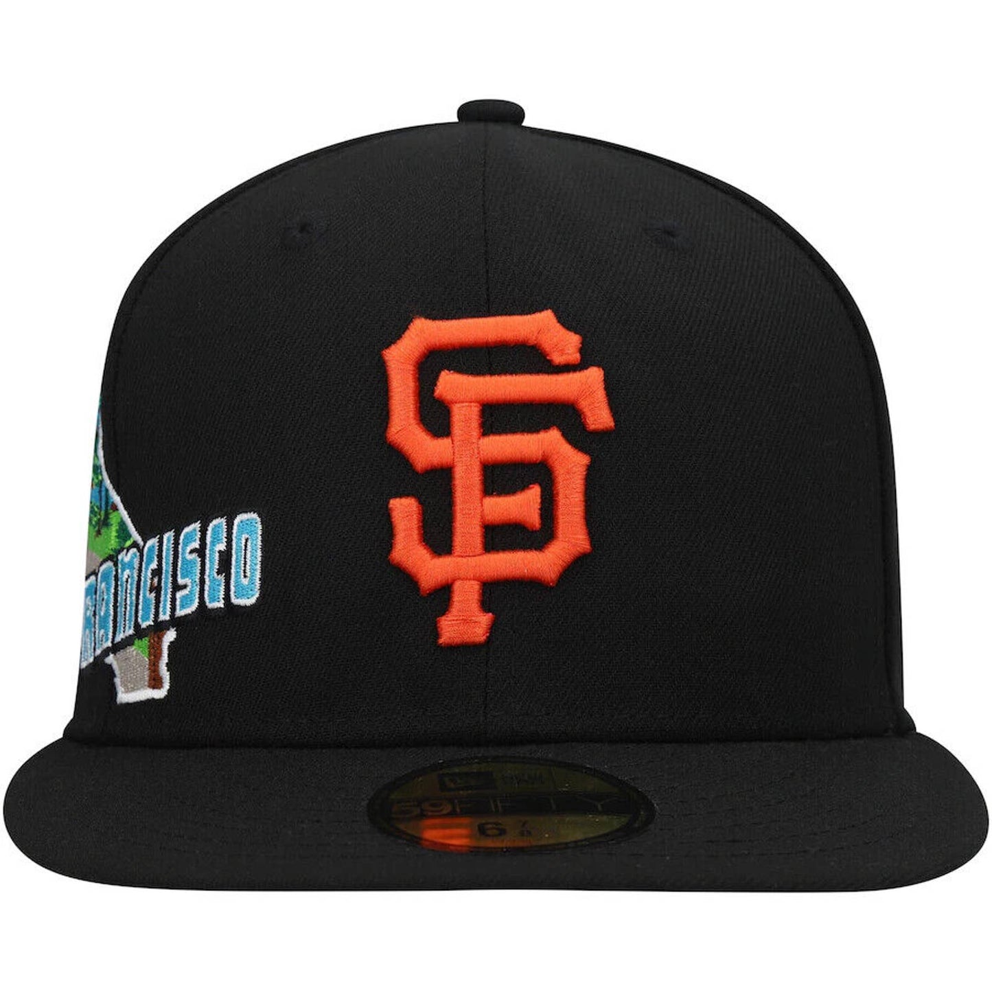 Era San Francisco Giants MLB Fitted Hat 5950 STATE VIEW BLACK PATCH CLUSTER