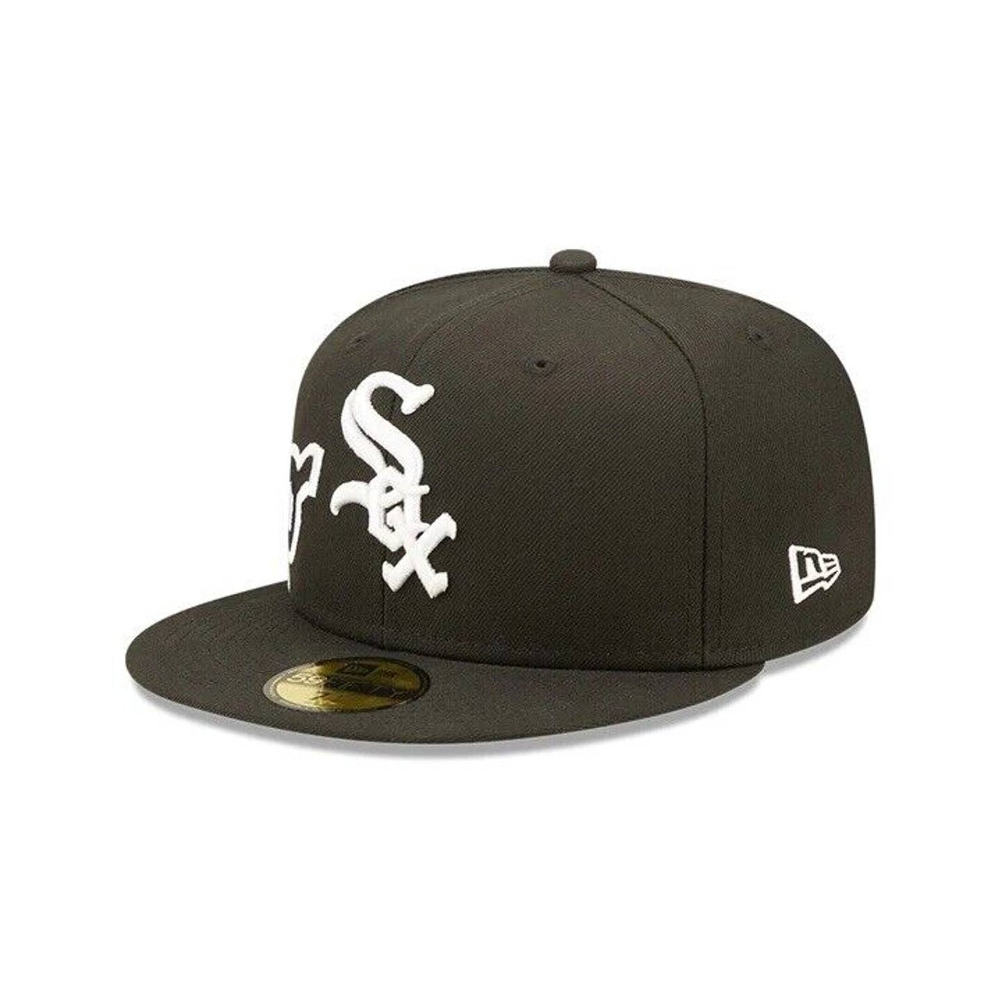 Mens Side Split Chicago White Sox Era 59FIFTY Navy Hat Green Bottom Retro OG