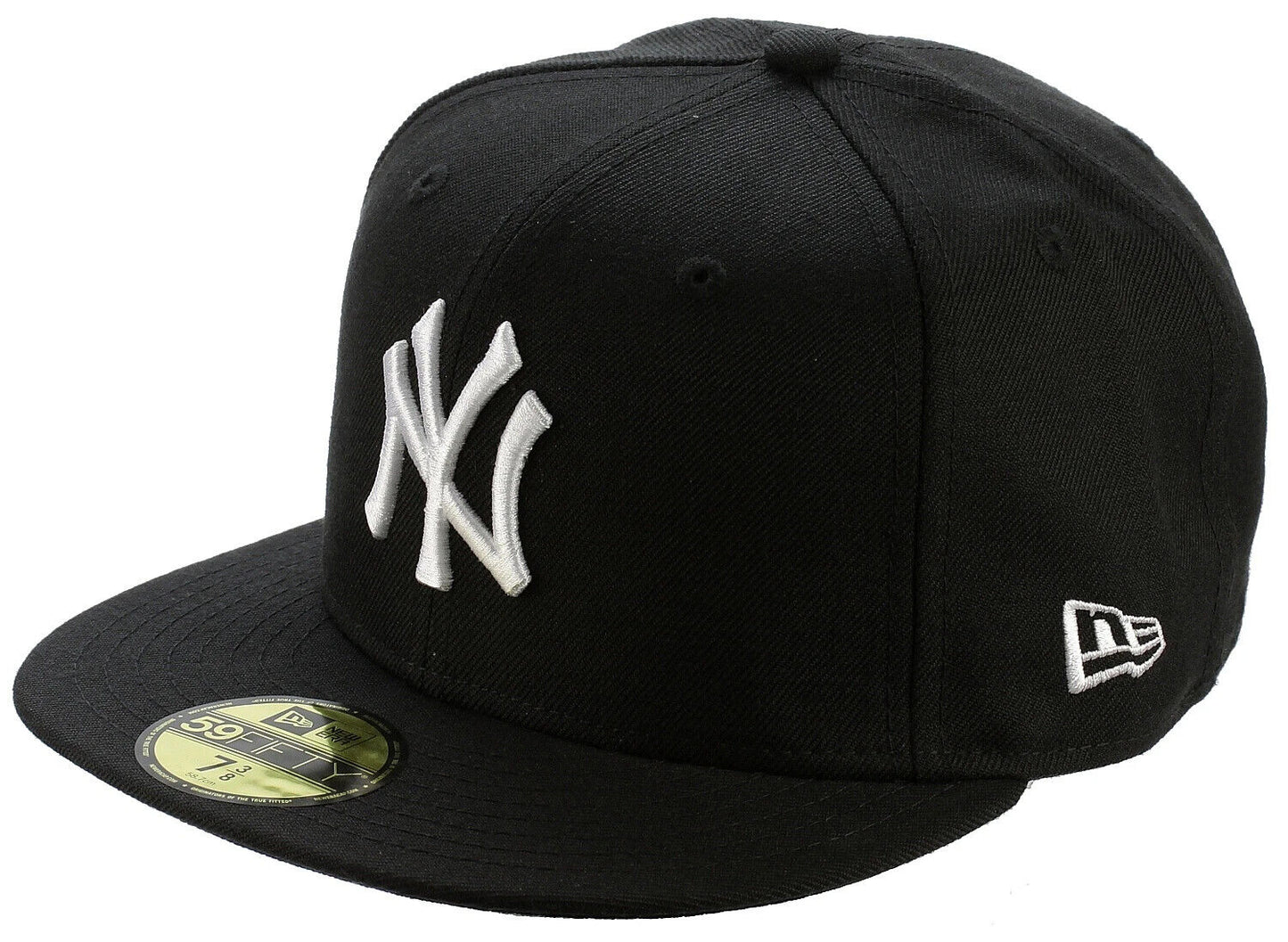 New York Yankees MLB Authentic New Era 59FIFTY Fitted Cap HAT 5950 BLACK WHITE