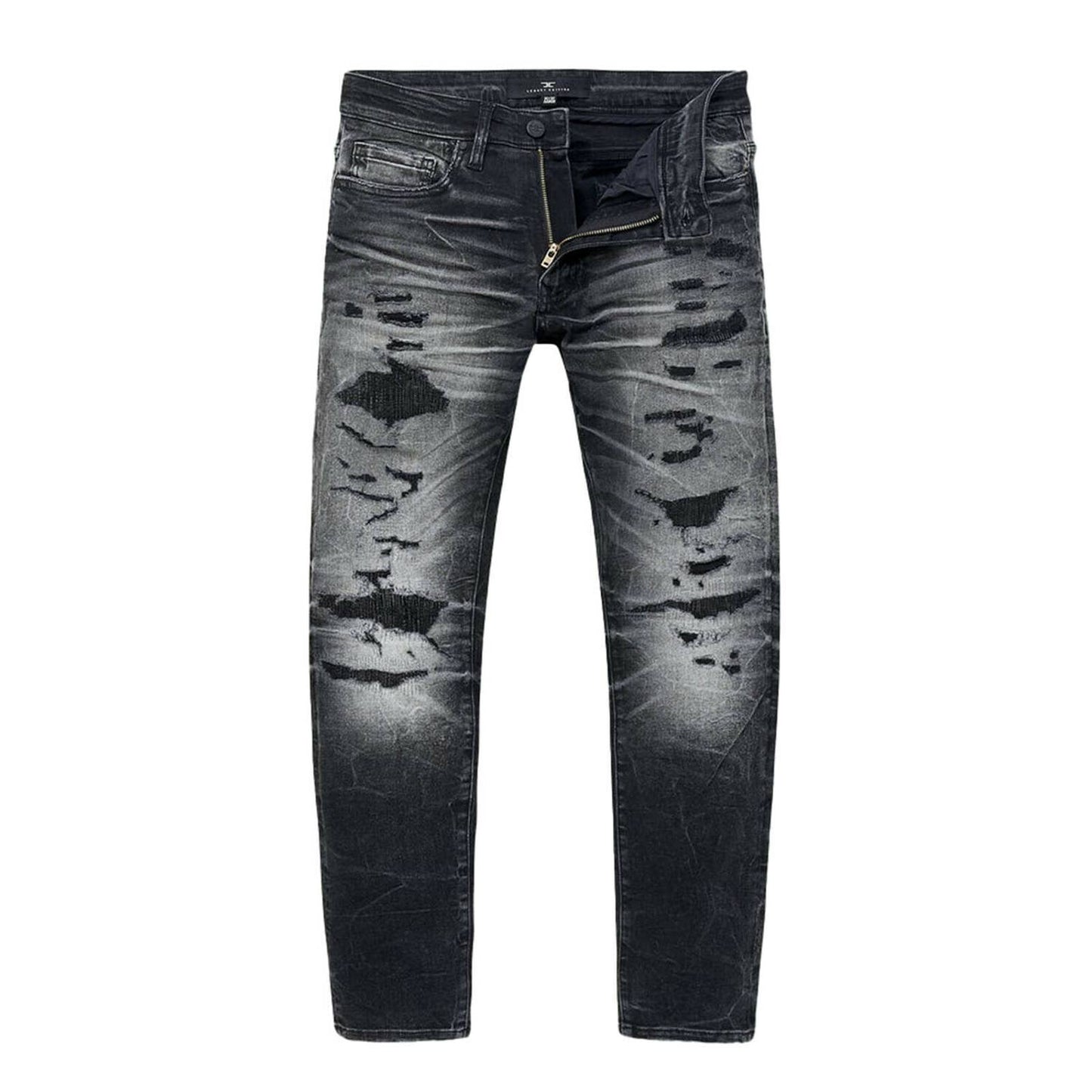 Jordan Craig Rip and Repair Collins Men's Jean Pants Industrial Black JC300R 501