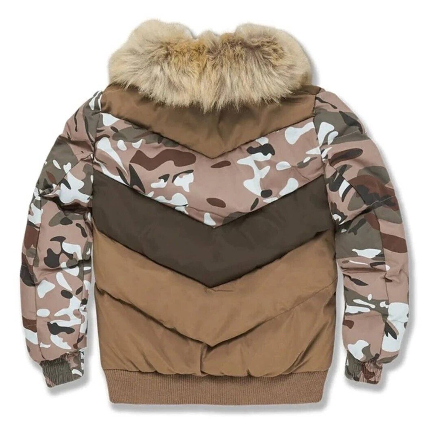 Jordan Craig Men’s Blocked Puffer Jacket Black SCORPION CAMOUFLAGE CAMO DESERT