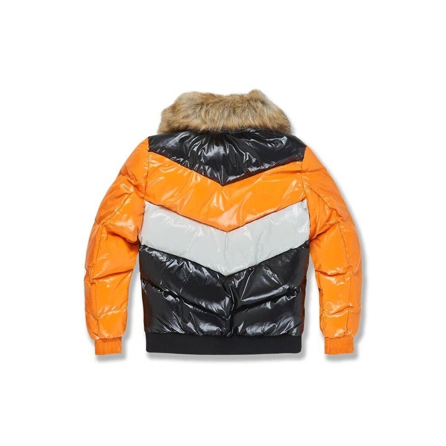 Jordan Craig Men’s Blocked Puffer Jacket Black ORANGE STARFISH