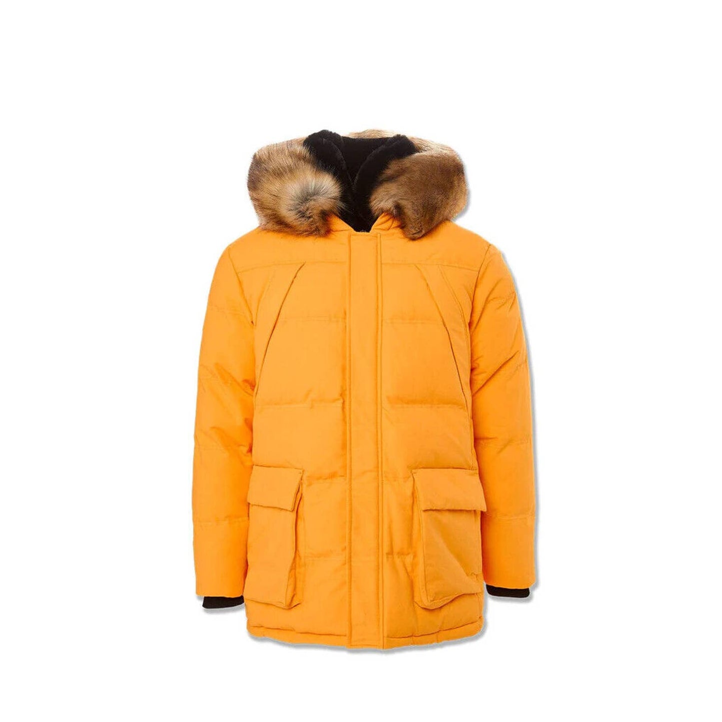 Jordan Craig Men's BISMARCK FUR LINED POLLEN ORANGE GOLD PARKA JACKET PUFFER NEW